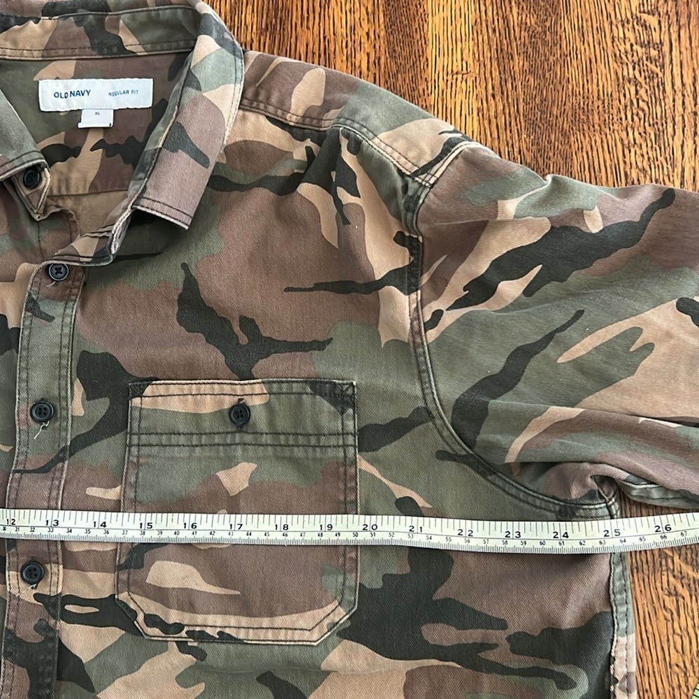 Old Navy Men’s Camouflage Long Sleeve Shirt 100% Cotton SZ XL - Picture 2 of 9